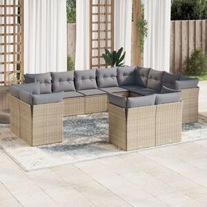 VidaXL Polyrattan Kerti Ülőgarnitúra - 12 részes - Bézs