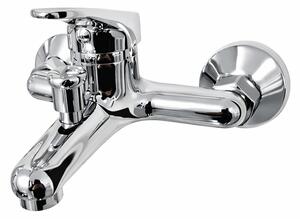 EuroStandard ECOLINE kádtöltő csaptelep - zuhanyszettel - fix falitartóval - KRÓM