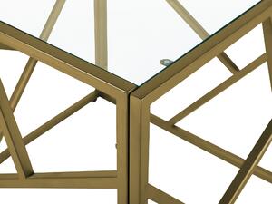 Modern Arany Üveg Kisasztal ORLAND