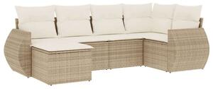 VidaXL Polyrattan Kerti Ülőgarnitúra - 6 részes - Bézs