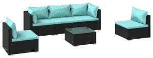 VidaXL Polyrattan Kerti Ülőgarnitúra - 6 részes