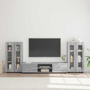 TV szekrény garnitúra FLORIN 3 db Szürke Sonoma Szerelt Fa