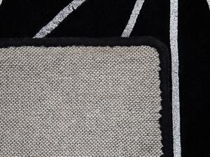 Fekete szőnyeg geometrikus mintával 140 x 200 cm SIBEL