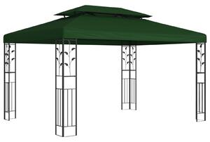 VidaXL Pavilon 3,97 x 2,96 x 2,68 m Zöld Poliészter és acél