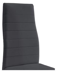 [en.casa] ® párnázott műbőr étkezőszék, 2 db, sötétszürke