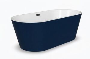 Inspiro Design Milazzo Azurro, térben álló fürdőkád, navy kék, 170x80 cm