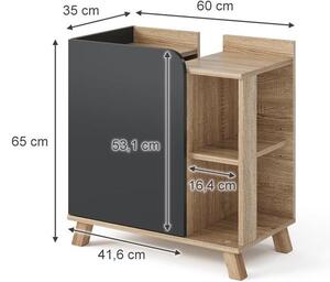 Vicco Karen mosdószekrény, 60 cm, sonoma / antracit