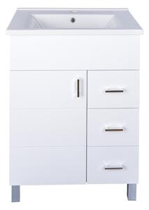 VivaStyle KARINA 85 lábon álló fürdőszobabútor 3 fiókos Sanovit ATRIA 9085 mosdóval 85 x 45,5 cm