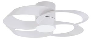 LED mennyezeti ventilátor, rózsaszín-fehér, DC-motor, csendes, CCT – Mantra Mantra Iluminación, Rose, dimmable, Fehér, Nappali, Műanyag, Modern