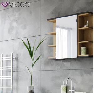 Vicco Aquis 1382 nyitott tükrös szekrény 80×64 cm, antracit-tölgy