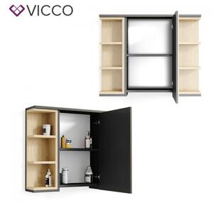 Vicco Aquis 1382 nyitott tükrös szekrény 80×64 cm, antracit-tölgy