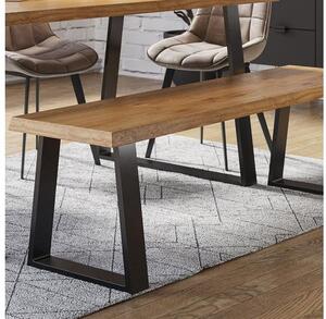 Vicco Loft acél asztallábak, padlábak, 2 db, trapéz alakú, fekete, 42 cm