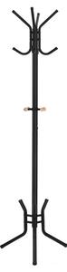 SONGMICS Elegáns Fém Ruhafogas Állvány 12 Akasztóval 176 cm Fekete