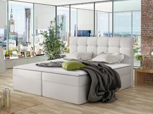 Franciaágy Boxspring Maddox (180x200) (öko-bőr Soft 011 + fekete)