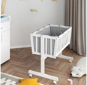 Vitalispa babaágy, 100 cm, fehér-szürke