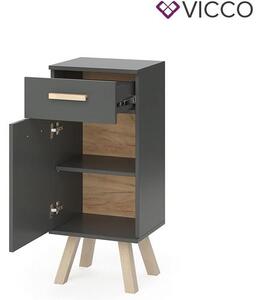 Vicco Hans midi szekrény, 88 cm, antracit