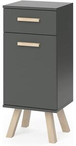 Vicco Hans midi szekrény, 88 cm, antracit