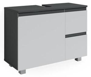 Vicco J-Shape mosdószekrény, 80 cm, antracit-fehér