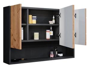 Vicco "Irma" tükrös szekrény 80 cm, antracit-tölgy