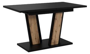 Asztal Goodyear 139, 75x80cm, Wotan tölgy, Fekete