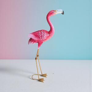Pink Flamingó – fém kerti dísz