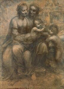 Reprodukció The Virgin and Child with Saint Anne, and the Infant Saint John the Baptist, Leonardo da Vinci