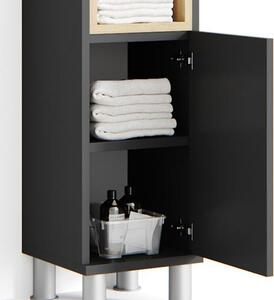Vicco Aquis midi szekrény, 82 cm, antracit-sonoma