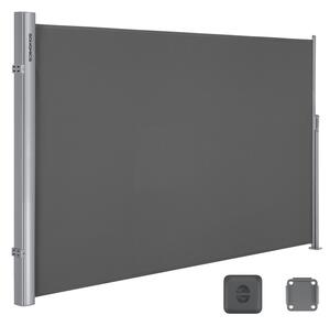 SONGMICS Prémium Oldalsó Napellenző 160 x 400 cm Füstszürke Teraszárnyékoló