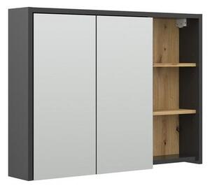 Vicco Viola tükrös szekrény 100x75 cm, antracit/tölgy