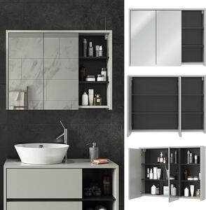 Vicco Viola tükrös szekrény 100x75 cm, szürke/antracit