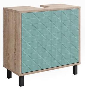 Vicco Agasta mosdószekrény, 56 cm, sonoma/menta