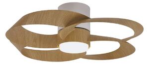 LED mennyezeti ventilátor, rózsafa, DC-motor, csendes, CCT – Mantra Mantra Iluminación, Rose, dimmable, Fa, Nappali, Műanyag, Modern