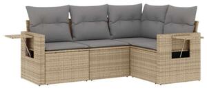 VidaXL Polyrattan Kerti Ülőgarnitúra - 4 részes - Bézs