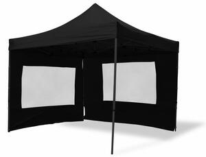 Összecsukható kerti sátor PROFI – fekete, 3 x 3 m