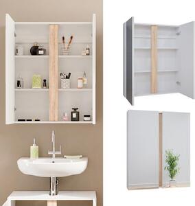 Vicco Gloria tükrös szekrény, 70 cm, fehér