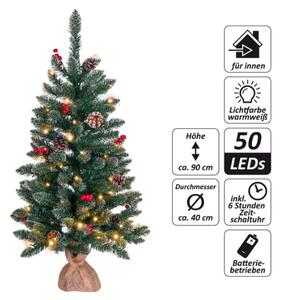 NEXOS Karácsonyfa világítással 50 LED 90 cm