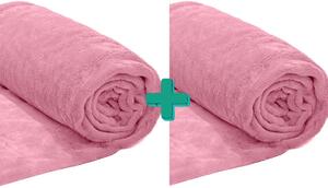 VIOLET 2db világos rózsaszín mikroplüss takaró 150x200 cm
