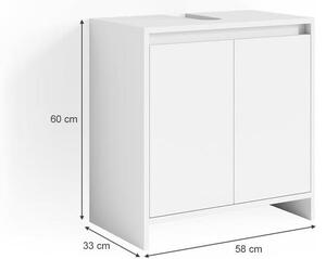 Vicco Emma mosdószekrény, 58 cm, fehér