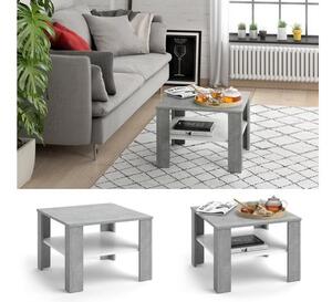 Vicco "HOMER" dohányzóasztal beton / fehér