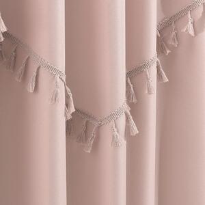 Astoria Sötétítő függöny rojtokkal ráncolószalaggal rózsaszín 140 x 250