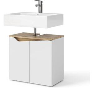 Vicco Marelle mosdószekrény, 60 cm, fehér/arrtisan tölgy
