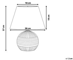 Krémfehér kerámia asztali lámpa 37 cm SADO