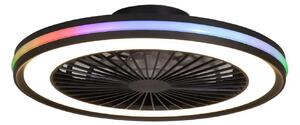 LED mennyezeti ventilátor Gamer Big fekete DC csendes RGB – Mantra Mantra Iluminación, Gamer Big, dimmable, Fekete, Nappali, Műanyag, Modern