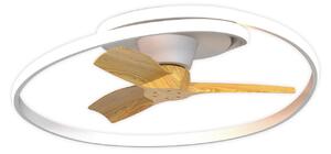 Ocean LED mennyezeti ventilátor, fehér/fa, DC, csendes, CCT – Mantra Mantra Iluminación, Ocean, dimmable, Fehér, Nappali, Műanyag, Modern