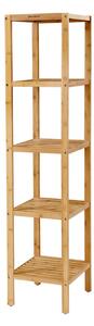 SONGMICS 5 Szintes Bambusz Polcrendszer Természetes 33 x 33 x 146 cm