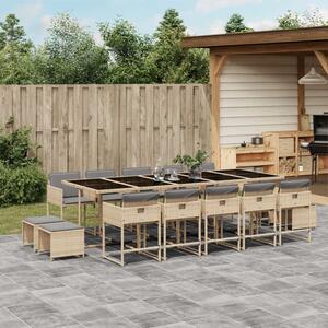 VidaXL Polyrattan Kerti Étkezőgarnitúra - 15 részes