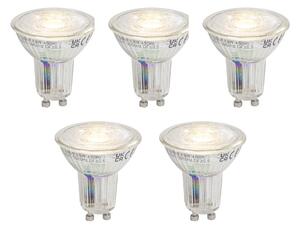 5 darabos GU10 50 dimmelhető LED izzó készlet 3,9W 450 lm 3000K Longlife