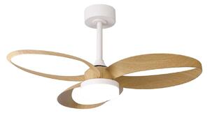 Infinity LED mennyezeti ventilátor, fa mintázatú, DC, csendes – Mantra Mantra Iluminación, Infinity, dimmable, Fa, Nappali, Műanyag, Modern