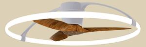 Nepal intelligens LED mennyezeti ventilátor, ezüst/diófa – Mantra Mantra Iluminación, Nepal, dimmable, Fa, Nappali, Fém, Modern