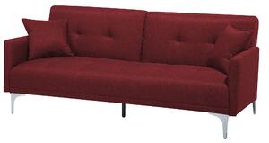 Kárpitozott kanapéágy - szövet kanapé - piros - LUCAN